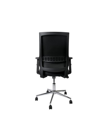 Silla giratoria q connect respaldo medio de similpiel regulable en altura 980100x630x625 mm color negro