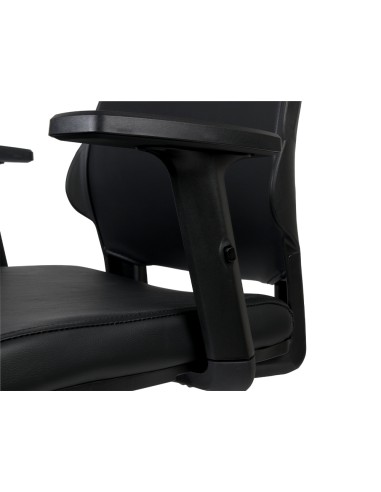Silla giratoria q connect respaldo medio de similpiel regulable en altura 980100x630x625 mm color negro