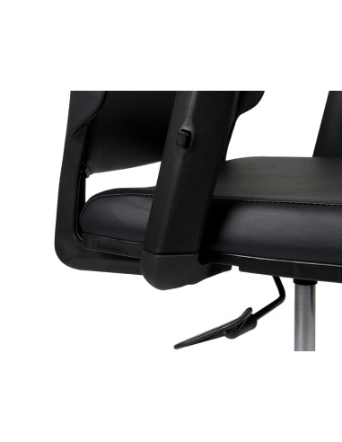 Silla giratoria q connect respaldo medio de similpiel regulable en altura 980100x630x625 mm color negro