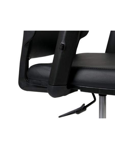 Silla giratoria q connect respaldo medio de similpiel regulable en altura 980100x630x625 mm color negro Silla giratoria q connect respaldo medio de similpiel regulable en altura 980100x630x625 mm color negro