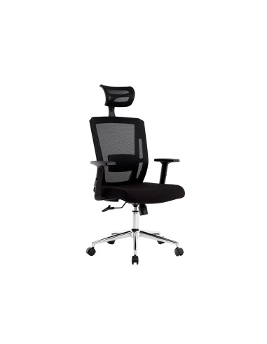 Silla giratoria q connect ergonomica respaldo alto y reposacabeza ajustable en altura 1180100x630x625 mm
