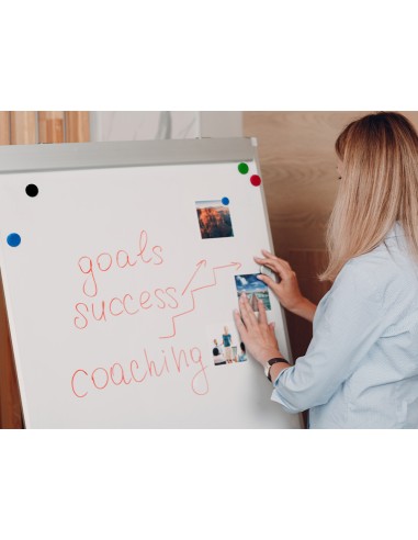 Iman para sujecion liderpapel ecouse pp reciclado para pizarra magnetica 25 mm caja de 10 unidades