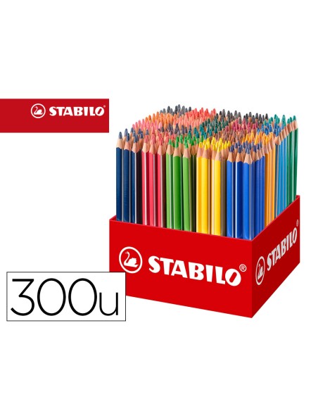 Lapices de colores stabilo trio az school pack de 300 unidades surtidas 20 colores