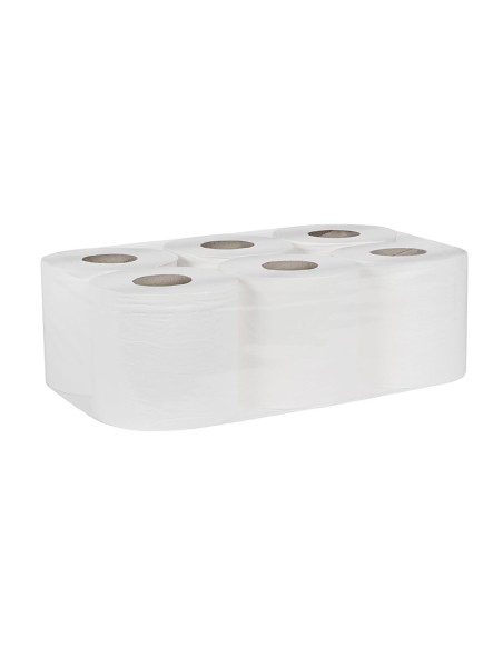 Papel secamanos bunzl greensource 2 capas celulosa blanca 200 mm x 150 mt paquete de 6 rollos Papel secamanos bunzl greensource 2 capas celulosa blanca 200 mm x 150 mt paquete de 6 rollos