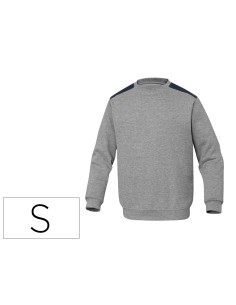 Sudadera deltaplus sweat olino con refuerzo en espalda y codos gris talla s