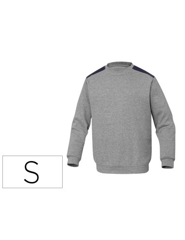 Sudadera deltaplus sweat olino con refuerzo en espalda y codos gris talla s