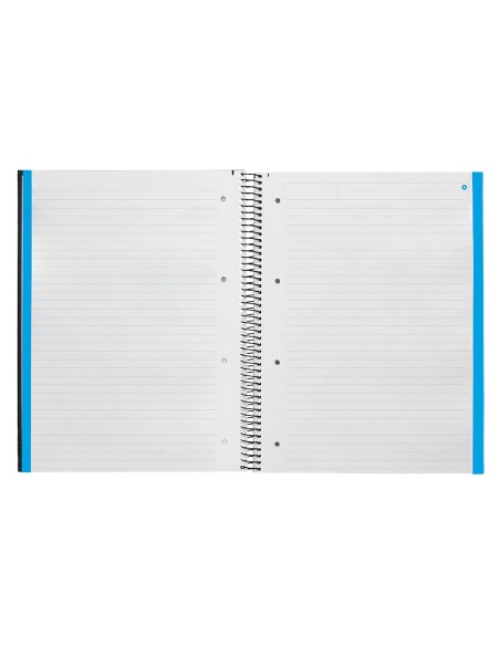 Cuaderno espiral navigator a4 micro tapa forrada 120h 80gr horizontal 5 bandas 4 taladros color negro