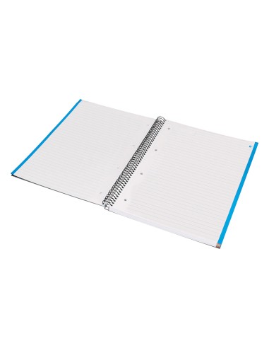 Cuaderno espiral navigator a4 micro tapa forrada 120h 80gr horizontal 5 bandas 4 taladros color negro