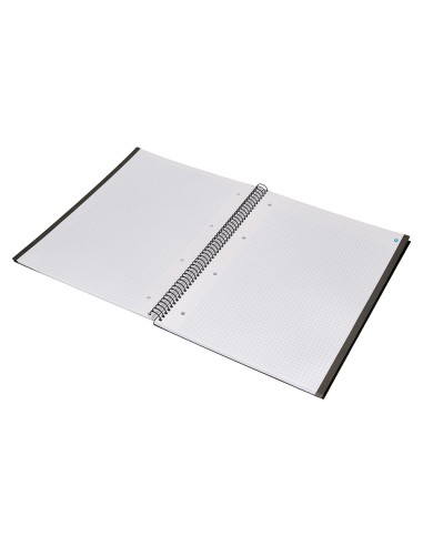 Cuaderno espiral navigator a4 micro tapa forrada 80h 80 gr cuadro 5mm 1 banda color negro