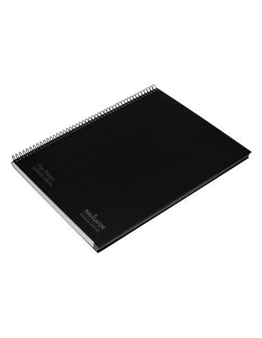 Cuaderno espiral navigator a4 micro tapa forrada 80h 80 gr cuadro 5mm 1 banda color negro