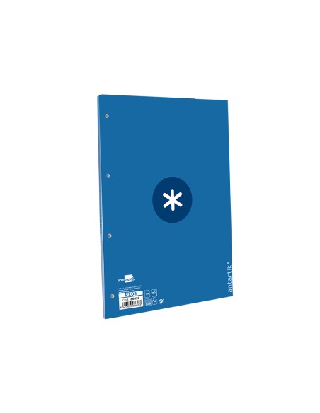 Recambio a4 antartik 80 hojas 90g m2 cuadro 5mm 4 taladros 1 banda con marco color azul oscuro