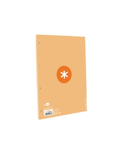 Recambio a4 antartik 80 hojas 90g m2 cuadro 5mm 4 taladros 1 banda con marco color peach