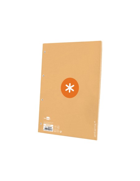 Recambio a4 antartik 80 hojas 90g m2 cuadro 5mm 4 taladros 1 banda con marco color peach