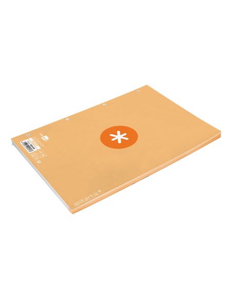 Recambio a4 antartik 80 hojas 90g m2 cuadro 5mm 4 taladros 1 banda con marco color peach