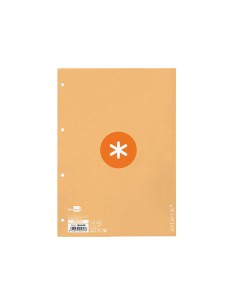 Recambio a4 antartik 80 hojas 90g m2 cuadro 5mm 4 taladros 1 banda con marco color peach