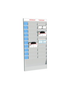 Expositor mural paperflow din a4 20 casillas modulo base color gris