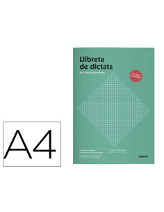 Libreta de dictados addittio primaria 64 paginas din a4 catalan