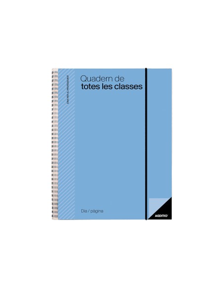 Cuaderno de todas las clases profesorado addittio 256 paginas dia pagina color verde 170x240 mm catalan