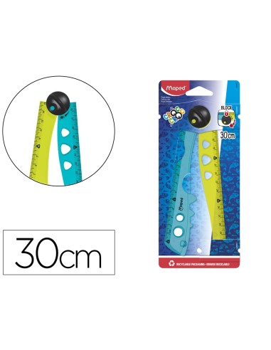 Regla maped plastico plegable croc croc blister de 1 unidad 15 cm 1 unidad 30 cm