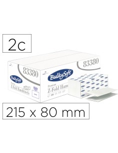 Toalla engarzada ofyhostel bulkysoft gofrada premium fold 2 capas plegado z 215 x 80 mm