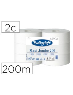 Papel higienico ofyhostel bulkysoft liso 2 capas longitud 200 mt