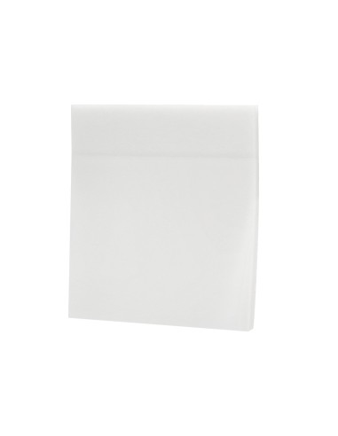 Bloc de notas adhesivas quita y pon q connect 76x76 mm removible plastico translucido blanco 50 hojas