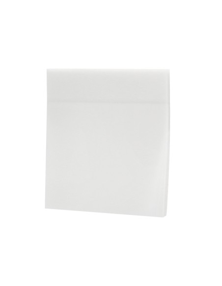 Bloc de notas adhesivas quita y pon q connect 76x76 mm removible plastico translucido blanco 50 hojas