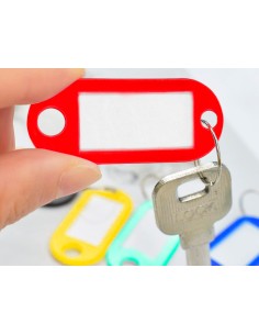 Llavero portaetiquetas liderpapel ecouse fabricado en plastico reciclado caja de 100 unidades