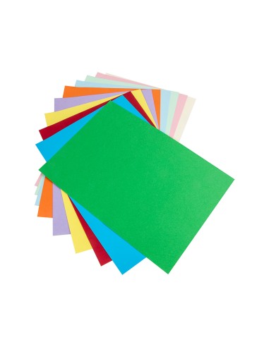 Cartulina liderpapel 50x65 cm 180g m2 25 colores surtidos paquete de 25 hojas