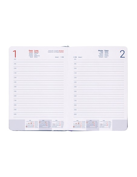 Agenda encuadernada liderpapel efira a5 2024 dia pagina colores surtidos papel 70 gr