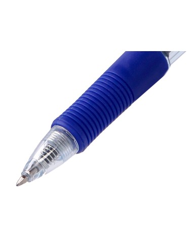 Boligrafo q connect sigma retractil con sujecion de caucho tinta gel 05 mm color azul