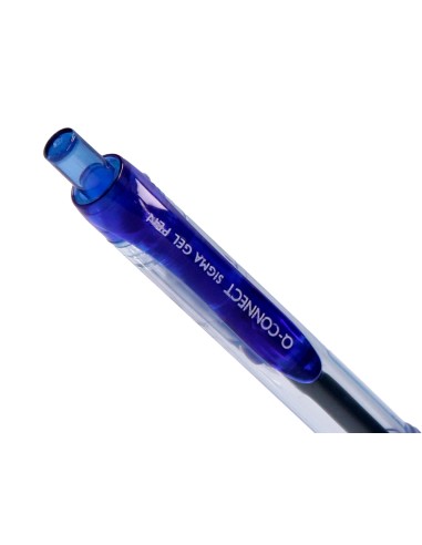 Boligrafo q connect sigma retractil con sujecion de caucho tinta gel 05 mm color azul
