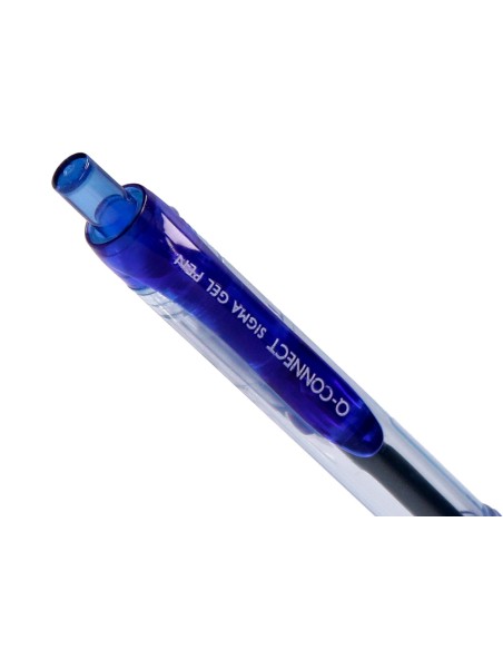 Boligrafo q connect sigma retractil con sujecion de caucho tinta gel 05 mm color azul