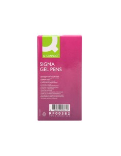 Boligrafo q connect sigma retractil con sujecion de caucho tinta gel 05 mm color azul