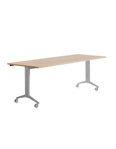 Mesa rocada 2003fd08 con tablero abatible color aluminio roble 180x80 cm