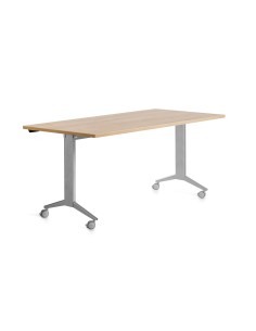 Mesa rocada 2002fd08 con tablero abatible color aluminio roble 160x80 cm