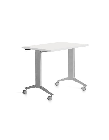Mesa rocada 2000fd04 con tablero abatible color aluminio blanco 120x60 cm Mesa rocada 2000fd04 con tablero abatible color aluminio blanco 120x60 cm