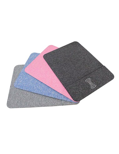 Alfombrilla para raton q connect con cargador inalambrico color gris 300x220 mm
