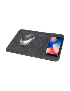 Alfombrilla para raton q connect con cargador inalambrico color gris 300x220 mm