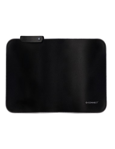 Alfombrilla para raton q connect gaming iluminacion led conexion usb color negro 350x250x3 mm