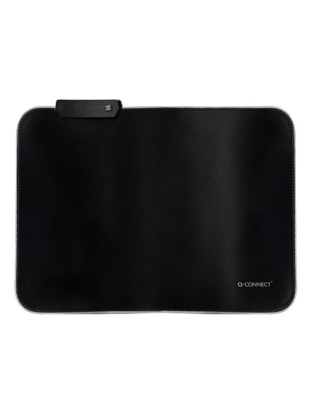 Alfombrilla para raton q connect gaming iluminacion led conexion usb color negro 350x250x3 mm