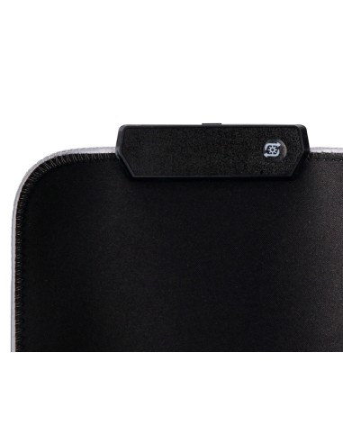 Alfombrilla para raton q connect gaming iluminacion led conexion usb color negro 350x250x3 mm