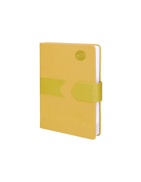 Agenda encuadernada liderpapel lidhor 15x21 cm 2024 dia pagina color amarillo papel 70 gr