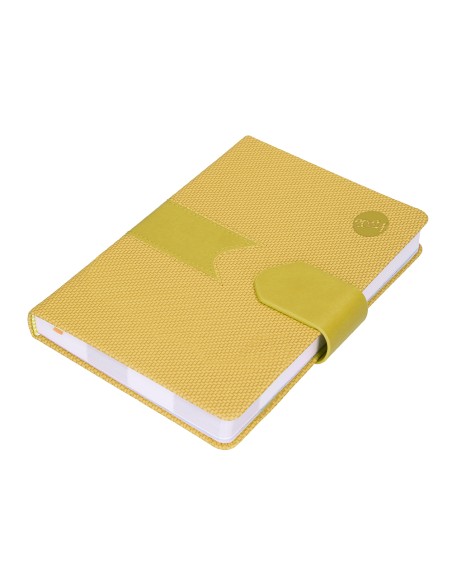Agenda encuadernada liderpapel lidhor 15x21 cm 2024 dia pagina color amarillo papel 70 gr