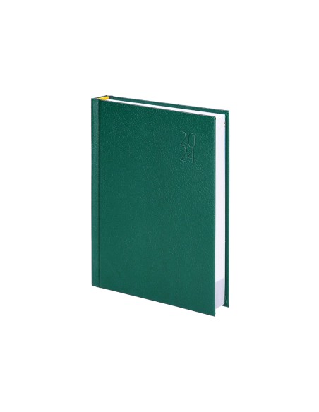Agenda encuadernada liderpapel corfu 15x21 cm 2024 dia pagina color verde papel 60 gr