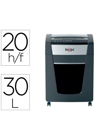 Destructora de documentos rexel momentum extra p420 capacidad corte 20 h p4 destruye grapas clips cd y