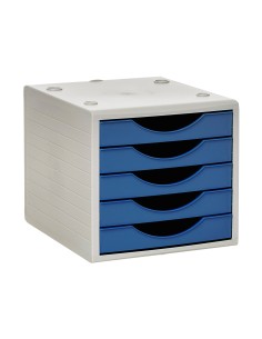 Fichero cajones de sobremesa archivo 2000 5 cajones color azul opaco 270x340x260 mm