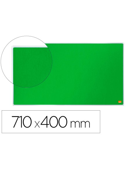 Tablero de anuncios nobo impression pro fieltro verde formato panoramico 32 710x400 mm Tablero de anuncios nobo impression pro fieltro verde formato panoramico 32 710x400 mm