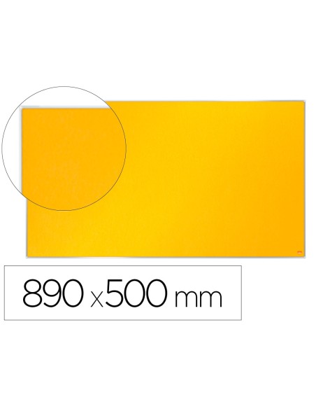 Tablero de anuncios nobo impression pro fieltro amarillo formato panoramico 40 890x500 mm Tablero de anuncios nobo impression pro fieltro amarillo formato panoramico 40 890x500 mm