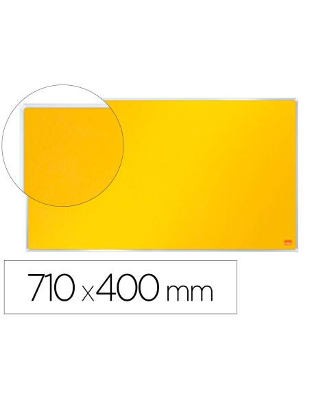 Tablero de anuncios nobo impression pro fieltro amarillo formato panoramico 32 710x400 mm Tablero de anuncios nobo impression pro fieltro amarillo formato panoramico 32 710x400 mm